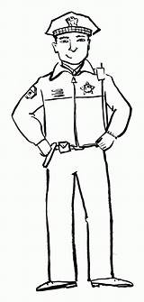 Police Drawing Coloring Officer Clipart Policeman Clip Pages Man Draw Uniform Kids Cop Printable Sketch Cliparts Officers Cartoon Sheets Library sketch template
