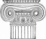 Ionic Chapiteau Cutie Corinthian Column Grecque sketch template