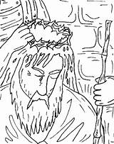 Coloring Crown Thorns Jesus Testament Pages Books Drawing Wearing Matthew Getdrawings Printable sketch template