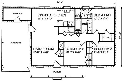 ranch style house plan    bed  bath  car garage ranch style house plans home