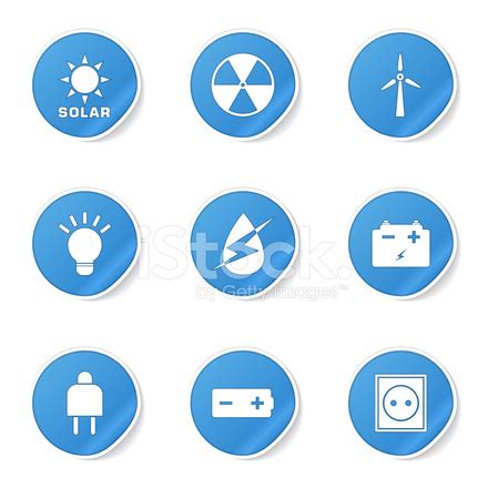 energy sign  symbol blue vector button icon stock photo royalty