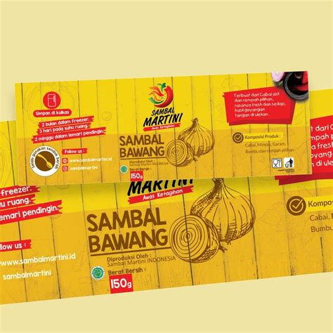 Sribu Label Design Desain Label Sambal Martini Label Design Food