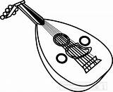Oud Outline Clipart Music Turkish String Clip Instruments Musical Bouzouki Lute Search Size Kb Classroomclipart Results Graphics sketch template