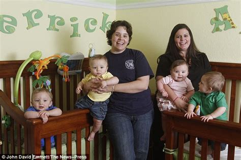 lesbian mothers give birth to quadruplets born two weeks
