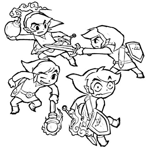 legend  zelda coloring page google search colouring pages pinterest