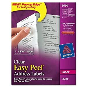 mac  template avery easy peel clear mailing labels  laser