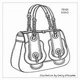 Handbag Sketch Borsa sketch template
