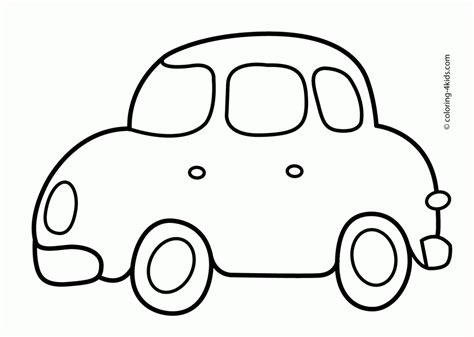 simple car transportation coloring pages  kids printable