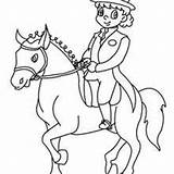 Cavalo Colorir Homem Desenhos Montando Treinando sketch template