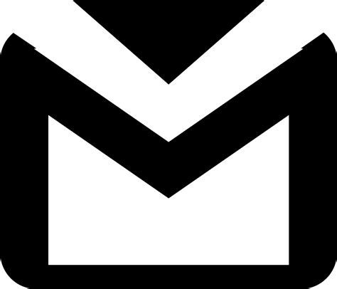 gmail logo black  white png
