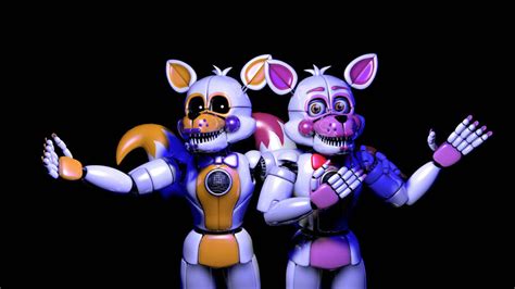 [c4d Fnaf] Funtime Foxy And Lolbit By Danielprado798 On