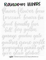 Calligraphy sketch template