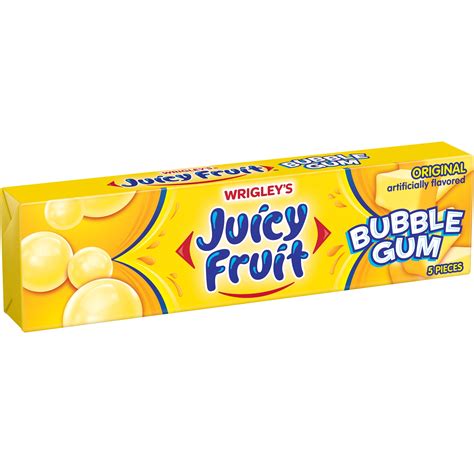 juicy fruit original bubble chewing gum  piece single pack walmartcom