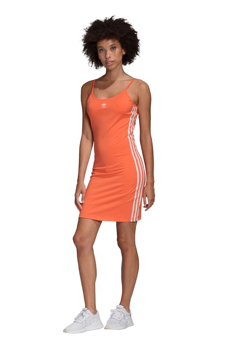 adidas originals jurk oranjewit wehkamp