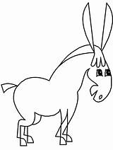 Donkey Outline Mexican Coloring Pages Chibi sketch template