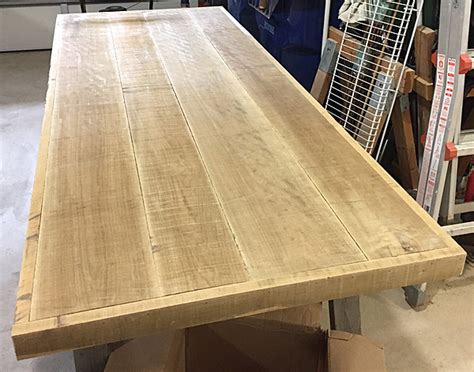 maple table top overlay finish options woodworker