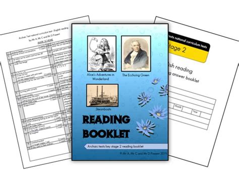 sats style english reading paper key stage  archaic texts pack