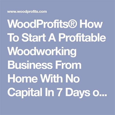 woodprofits   start  profitable woodworking business  home
