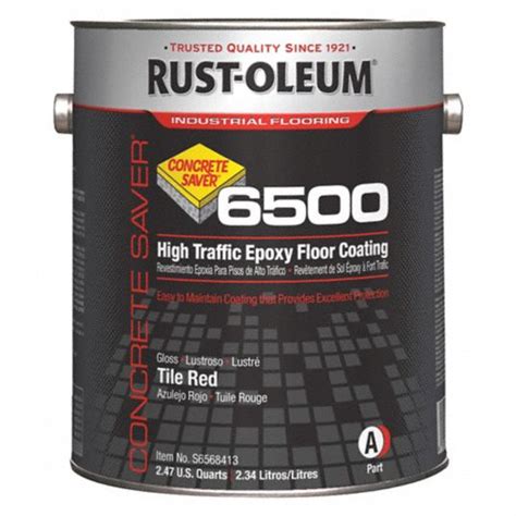 rust oleum high gloss polyamine converted epoxy floor coating tile red