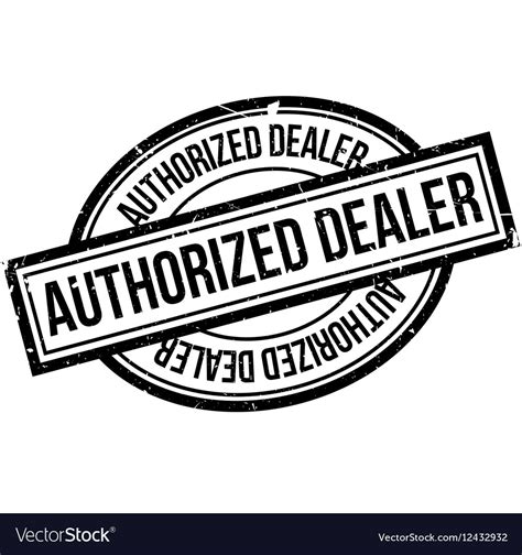 authorized dealer rubber stamp royalty  vector image