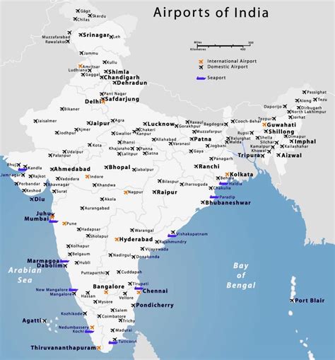 map  india airports airports location  international airports  india