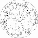 Mandala Mandalas Para Kindergarten Tablero Seleccionar Colorear Niños sketch template