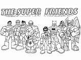 Coloring Super Dc Friends Pages Printable Getcolorings Color sketch template