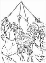 Barbie Three Coloring Pages Musketeer Musketeers Choose Board sketch template