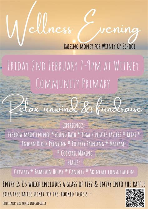 wellness evening relax unwind  fundraise witney community