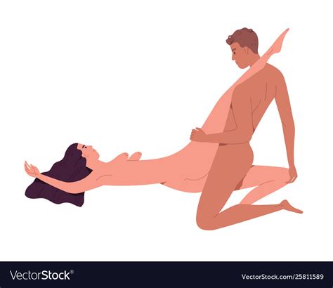 Naked Couple Having Sex Nude Man And Woman Making Vector Image
