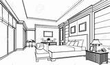 Interno Illustrazione Profilo Schizzo Schlafzimmer Grundriss Skizze Appartamento Pinnwand Innenraums sketch template