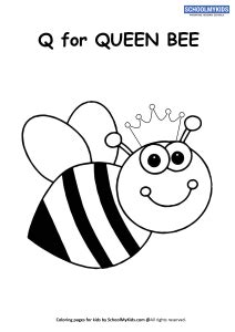 queen bee coloring page worksheet  preschoolkindergarten