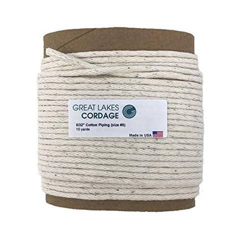 great lakes cordage cotton piping cord size    yards