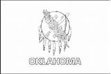 Oklahoma Flag State Coloring Vector Drawing Pages Flags Drawings Getdrawings Line Search sketch template