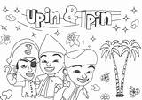 Mewarnai Upin Ipin Anak Paud Berbagai Macam sketch template