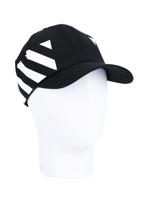 lyst off white c o virgil abloh baseball cap with stripe print in