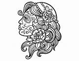 Catrina Tattoo Coloring Pages Sheet La Getcolorings Getdrawings Coloringcrew Template sketch template