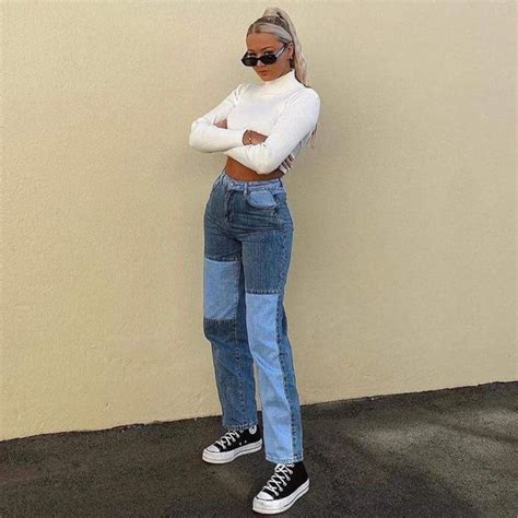 Baggy Stlye Look Jeans Sky Blue Xxl In 2021 Streetwear Fashion