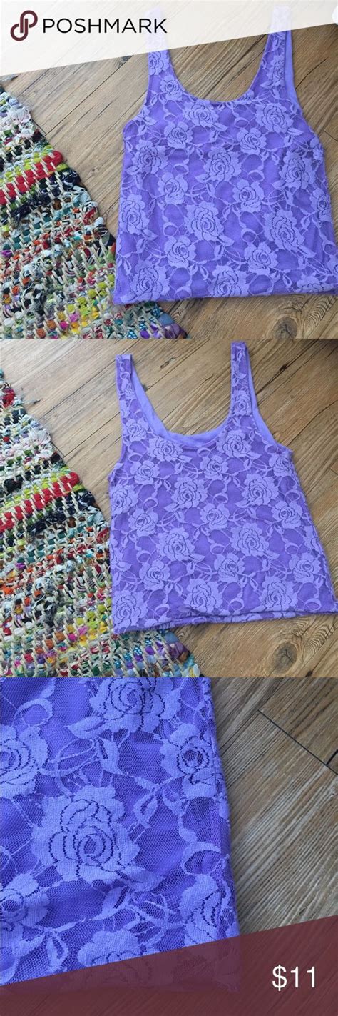 lace crop top purple lace crop top fitted  runs   small