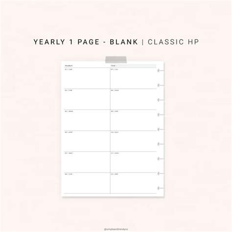 year   glance happy planner classic yearly  page yearly planner