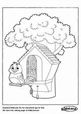 Coloring Bird House Kidloland Worksheets Pages Printable sketch template