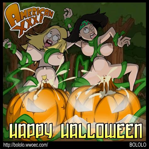 on halloween night francine and hayley smith got poked like never before by… pumpkins