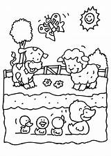 Lente Kleurplaat Farm Coloring Pages Kleurplaten Pasen Kids Nl Kindergarten Drawings Sheets Visit sketch template