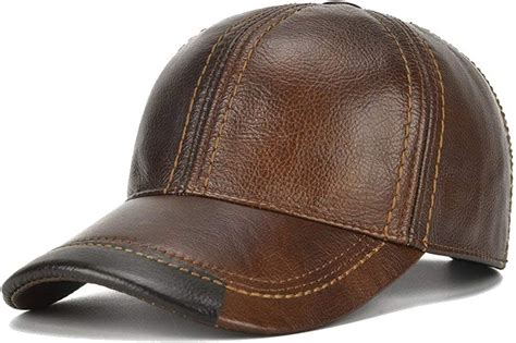 mens mens baseball cap adjustable mens leather simple style baseball