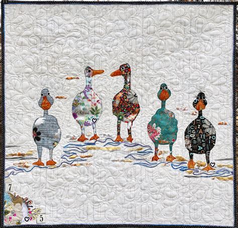 Paper Pattern For Lucky Ducks Quilt In White Or Gray Wall Etsy