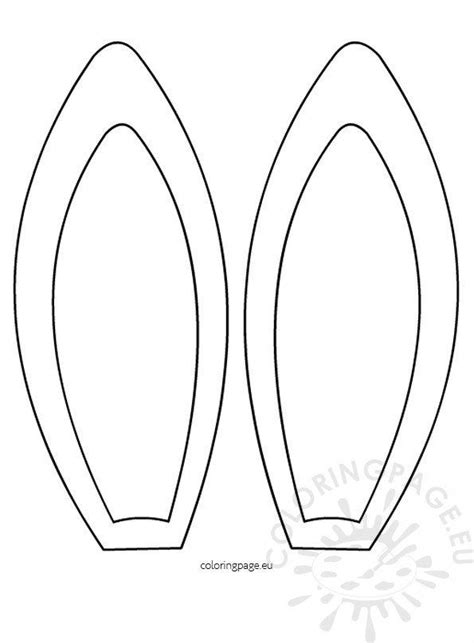 easter bunny ears template  coloring page easter bunny template