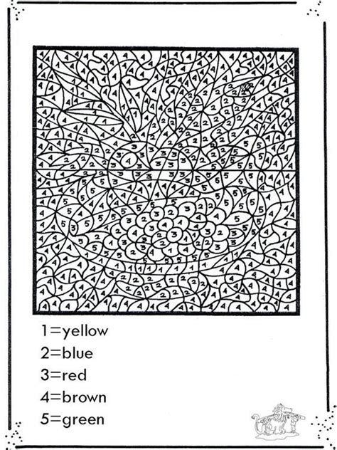 color  number advanced coloring pages   color