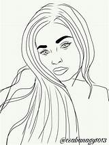 Kylie Jenner Drawing Coloring Pages Template Sketch sketch template