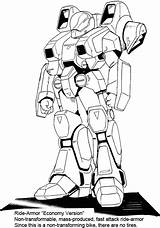 Coloring Pages X4 Mech Printable Mospeada Robotech Illustrations Template Gearsonline Cyclone sketch template