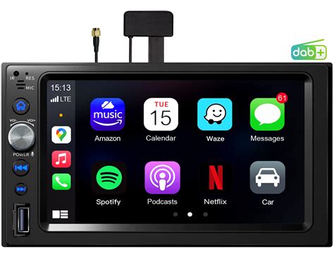buy double din car stereo built  dab media receiver  wireless carplay  android auto